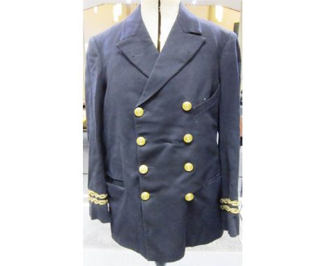 AN EARLY 20TH CENTURY ROYAL FLEET AUXILIARY OFFICER'S UNIFORM by Wilkinson & Co. of Southsea, comprising a double breasted ja