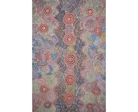 Pansy Napangardi, Australian, (c.1948-), Untitled, acrylic on canvas, signed verso: Pansy, 183cm x 122cm. Pansy is considered