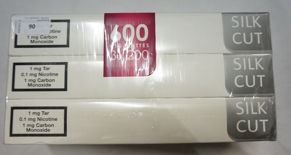 SILK CUT SILVER CIGARETTES 3 x 200