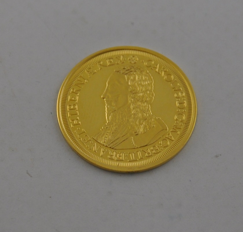 A Florent Concordia Regna, Charles I gold proof coin restrike