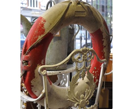 A vintage life belt. 
