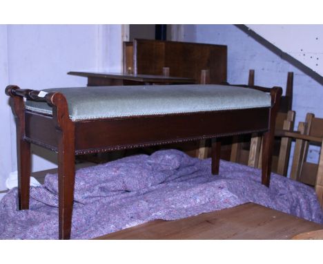 A Vintage duet stool, shipping unavailable 116x49x37cm