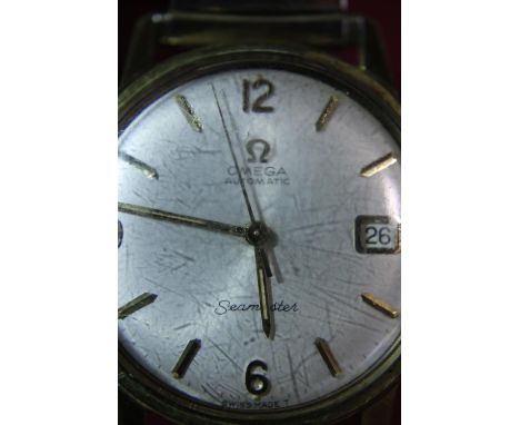 A vintage 1967 Omega automatic sea master in original box with paperwork in GWO 