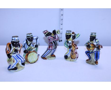 Five Italian ceramic miniature decanters made for Drioli (empty) 