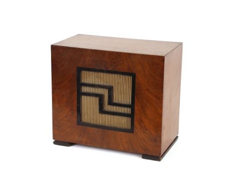 An Art Deco period walnut cased speaker