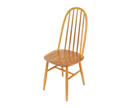 Two light Ercol stick back kitchen chairs 