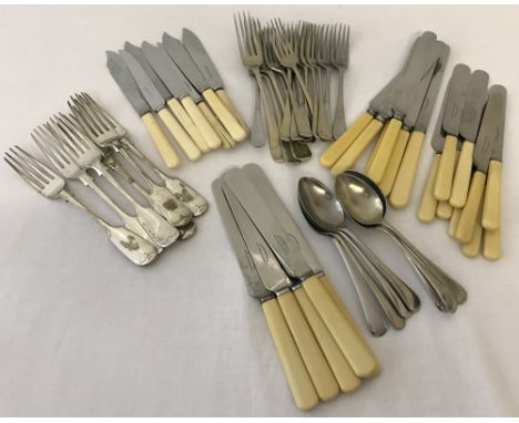 A quantity of vintage cutlery, to include fish knives and forks.