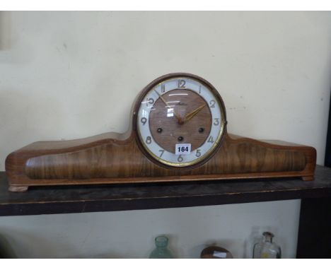 Mauthe Schwebe Anker oak cased mantel clock 