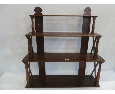 Victorian mahogany 4 tier hanging what-not shelf 