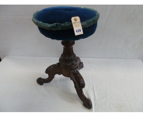 Victorian style mahogany revolving dressing stool 