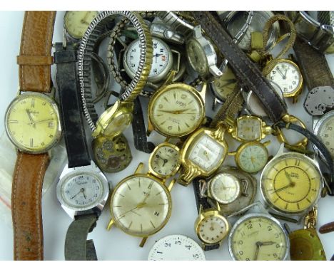 A Collection of various wristwatches including Timex and Smith's.