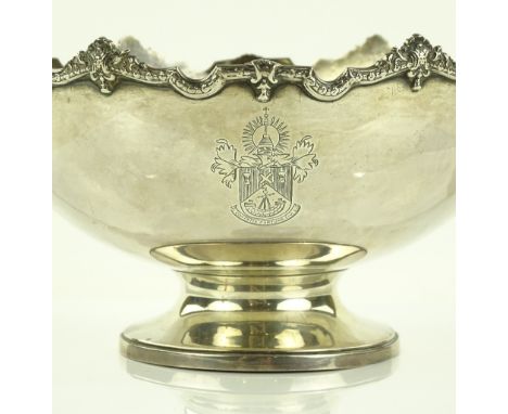 A modern circular silver rose bowl trophy, Birmingham 1967, diameter 20cm, 17.9 oz.