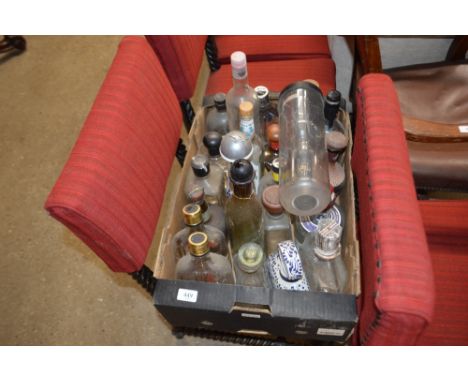 A box of empty tequila bottles 
