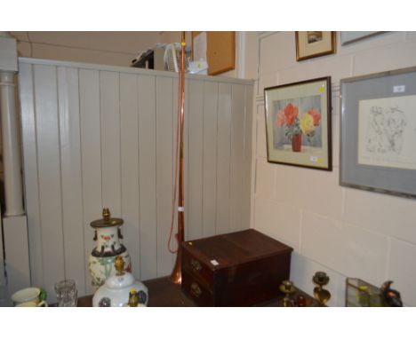 A copper and brass hunting horn