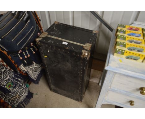 A metal bound trunk