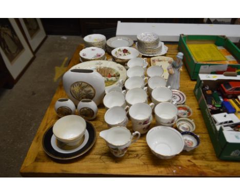 A quantity of various decorative teaware to include Salisbury bone china, "Summer Rose" by Royal Victoria, together with two 