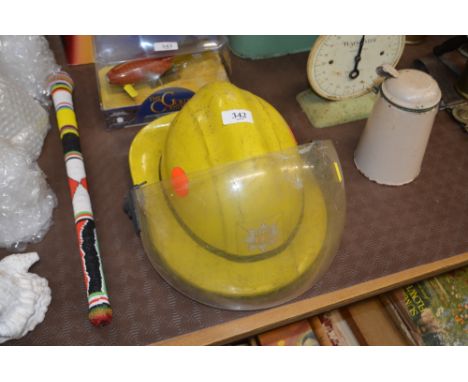 A Suffolk Fire Service firemans helmet