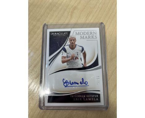 Modern Marks, 2020 Panini Immaculate Collection, Tottenham Hotspur - Erik Lamela (Autographed Signature) 86 of 99