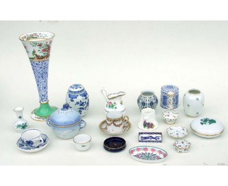 A Bing &amp; Grondahl Copenhagen two-handled bowl &amp; cover; together with a Spode vase of tapering form and other ceramics