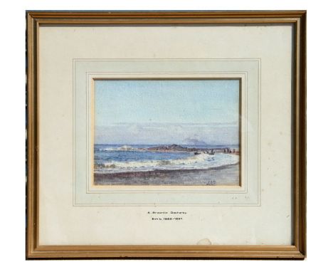 Alistair Brownlie-Docharty (Scottish 1862-1940) - Seascape - watercolour, initialled lower right, framed &amp; glazed, 19 by 