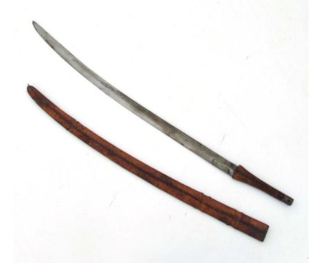 An Omani Katana sword in leather scabbard, 98cms long.