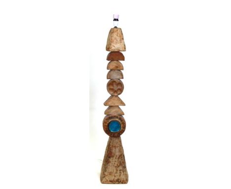 A Bernard Rooke 'Totem' floor lamp, 102cms high.Condition ReportGood condition but not marked.
