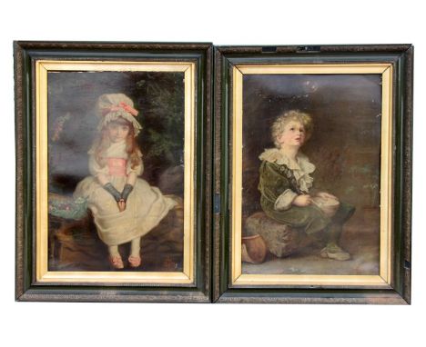 After Sir John Everett-Millais - A Child's World (Bubbles) - oleograph, framed, 48 by 77cms; together with another similar (2