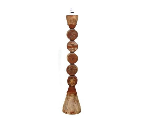 A Bernard Rooke 'Totem' floor lamp, 102cms high.Condition ReportGood condition but not marked.
