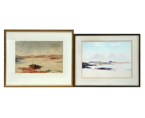 M Holden-Bird - A Calm - and -October Morning - a pair of lithographs, one bears Christies Scotland and The Art Seller labels