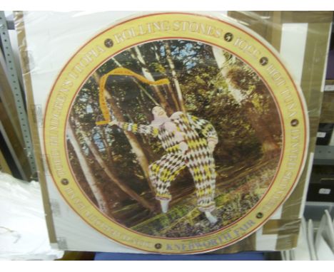 Pop Music, 1976 a circular poster, from a concert at Knebworth, the artists include, Rolling Stones, 10CC, Hot Tuna, Todd Run