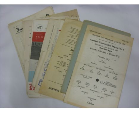 A collection of 26 Reserve football programmes, in various condition, including 1934/36 York City Res v Bridlington, 1950/51 