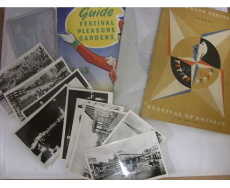 1951 Festival Of Britain, a collection of various items to include programmes from the South Bank Exhibition x2, the Guide to
