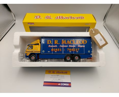 Manufacturer  - Corgi | Description - Volvo FM Box Lorry - D R Macleod | Stock Code - CC13520 | Notes - VGC - Box Good| Scale