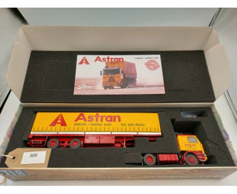 Manufacturer  - Tekno | Description - Scania 142m & Tilt Trailer - Astran | Stock Code - 68869 | Notes - Mint| Scale - 1:50 |