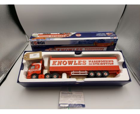 Manufacturer  - Corgi | Description - Volvo FH Facelift & Curtainside Trailer - Knowles Transport | Stock Code - CC14034 | No