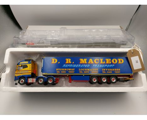 Manufacturer  - WSI | Description - Volvo FH4 Globetrotter XL & Fridge Trailer - D R Macleod | Stock Code - 02-1593 | Notes -