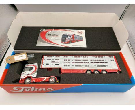 Manufacturer  - Tekno | Description - Scania S-Series Next Gen. Highline & Livestock Trailer - Trainor Transport | Stock Code