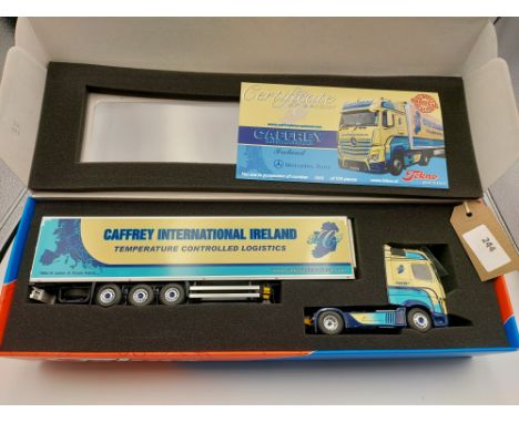 Manufacturer  - Tekno | Description - Mercedes Benz Actros Bigspace & Fridge Trailer - Caffrey International | Stock Code - 6