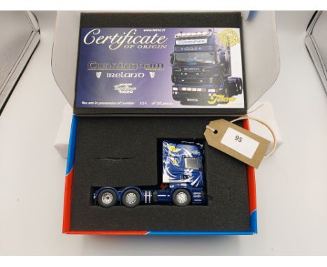 Manufacturer  - Tekno | Description - Scania Topline R620 Tractor Unit - Cunningham | Stock Code - 68966 | Notes - Mint| Scal