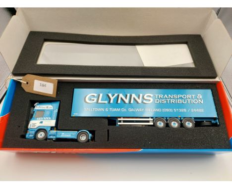 Manufacturer  - Tekno | Description - Scania R Topline & Fridge Trailer - Glynns | Stock Code - 55727 | Notes - Mint| Scale -