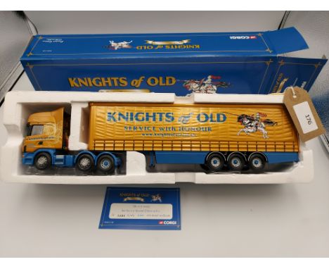 Manufacturer  - Corgi | Description - Scania Topline & Curtainside Trailer - Knights of Old | Stock Code - CC12911 | Notes - 