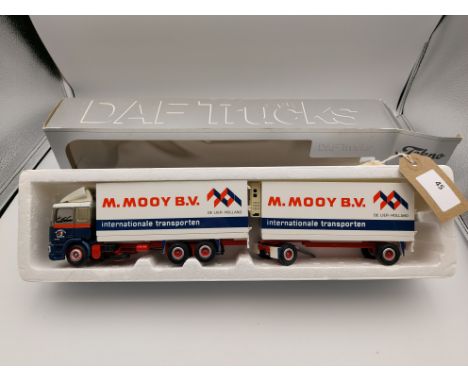 Manufacturer  - Tekno | Description - DAF 95 & Trailer - M Mooy BV | Stock Code - ? | Notes - Good - Box slight wear| Scale -