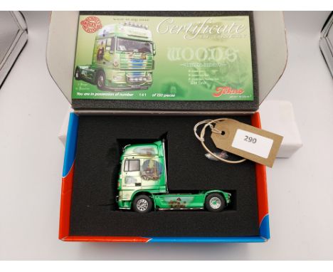 Manufacturer  - Tekno | Description - DAF XF 105 Super Space Cab - B Woods Field | Stock Code - 65845 | Notes - Mint| Scale -
