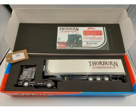 Manufacturer  - Tekno | Description - Scania R Topline & Fridge Trailer - Thorburn International | Stock Code - 58784 | Notes