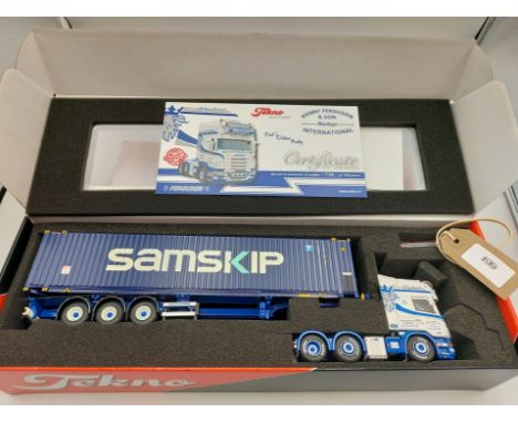 Manufacturer  - Tekno | Description - Scania 124 420 Topline & Container Trailer - Kenny Ferguson | Stock Code - 33 | Notes -