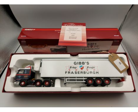 Manufacturer  - Corgi | Description - Scania 113/143 & Fridge Trailer - Gibbs of Fraserburgh | Stock Code - CC14802 | Notes -