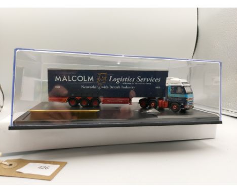 Manufacturer  - Oxford | Description - Volvo FH & Curtainside Trailer - Malcolm Logistics | Stock Code - VOL02CS | Notes - VG