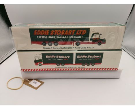 Manufacturer  - Oxford | Description - Job Lot of 2 Eddie Stobart Models | Stock Code - Job Lot | Notes - Mint| Scale - 1:76 