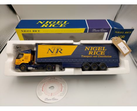 Manufacturer  - Corgi | Description - Renault & Curtainside - Nigel Rice | Stock Code - 75605 | Notes - VGC - Box OK| Scale -