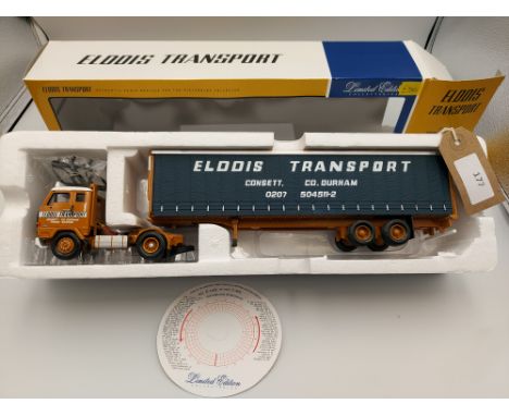 Manufacturer  - Corgi | Description - Volvo F88 & Curtainside Trailer - Elddis Transport | Stock Code - CC13103 | Notes - Min